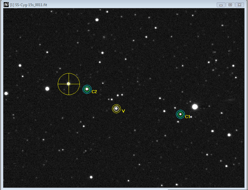Star field, SS Cyg